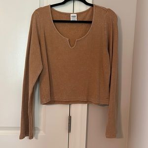 Victoria’s Secret pink tan thermal crop top